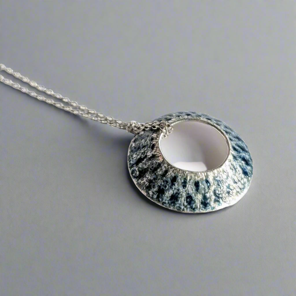 Fine Silver Enamelled Pendant