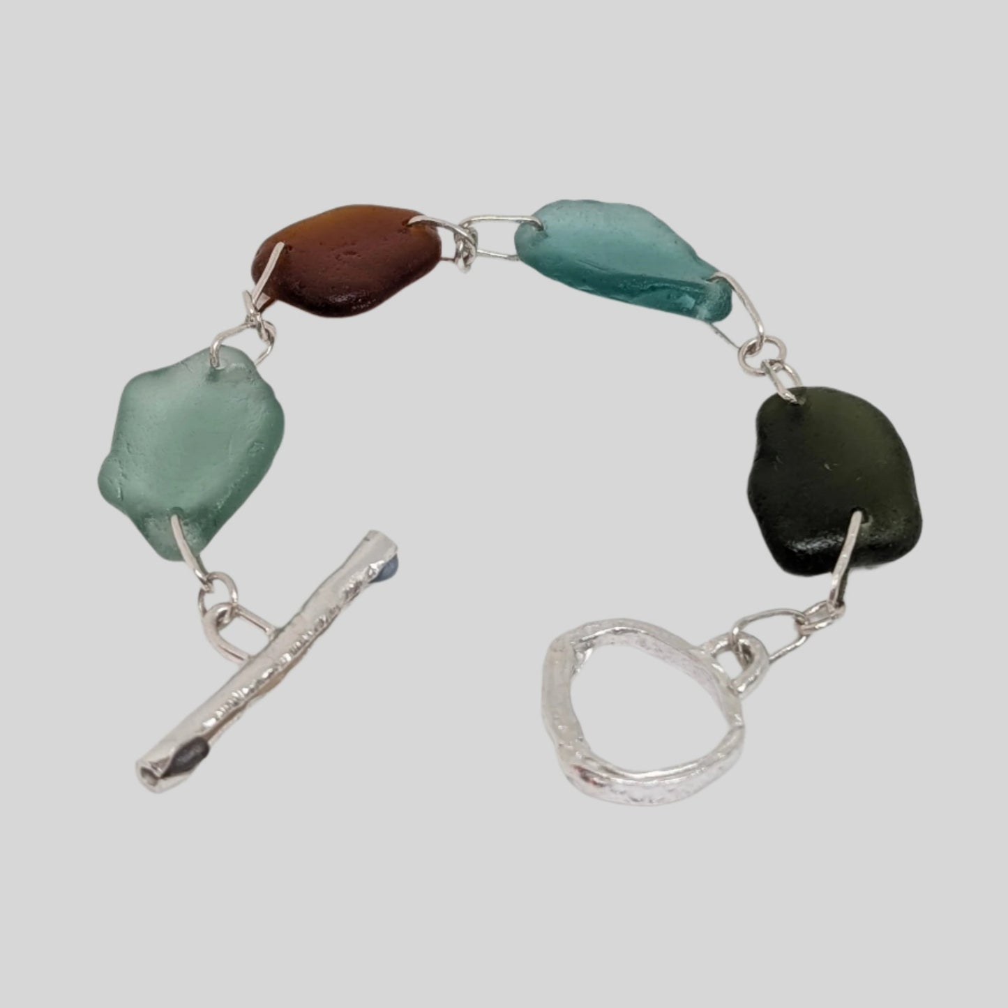 Sea Glass Silver Bracelet