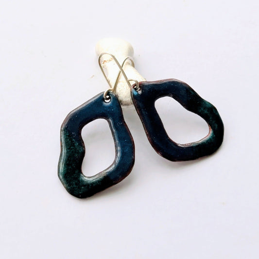 Enamel Copper Hoops