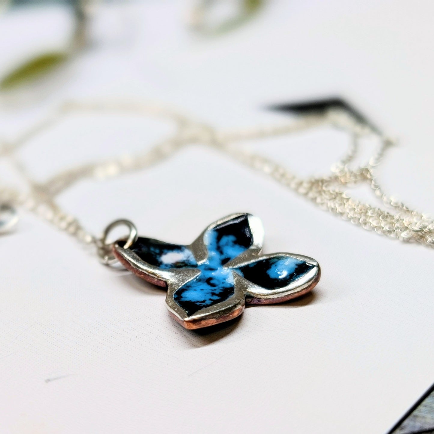 Floral Enamel Pendant